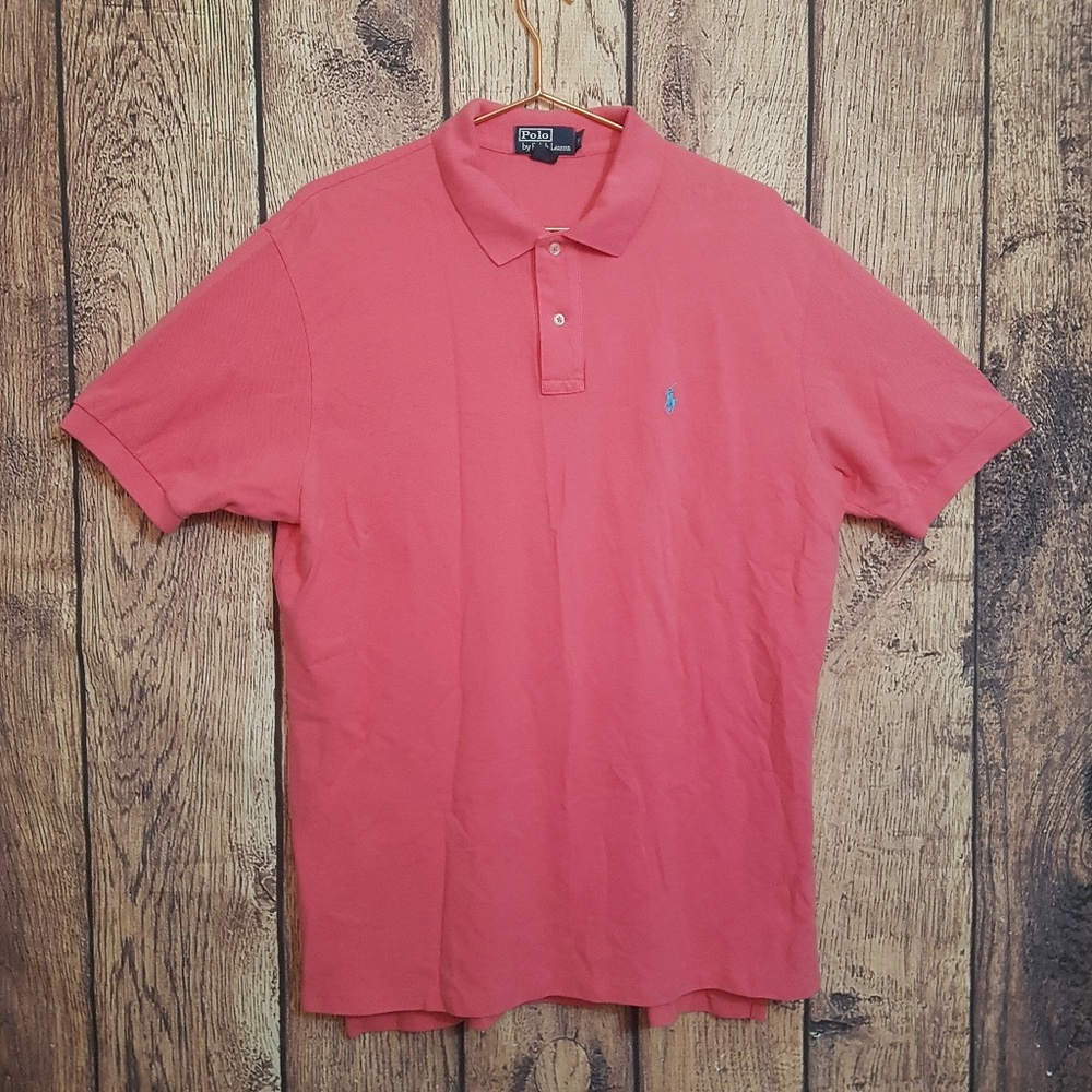 Polo by Ralph Lauren mens polo shirt pink size XL